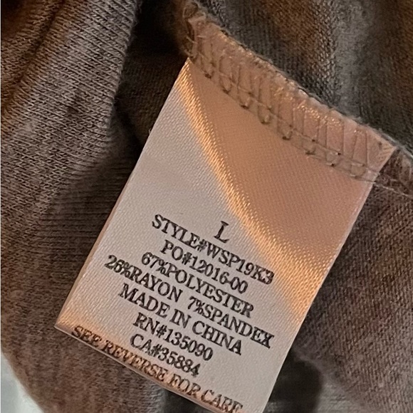 Shyanne Tie Front Long Sleeve Knit Top SZ Large - Picture 6 of 9